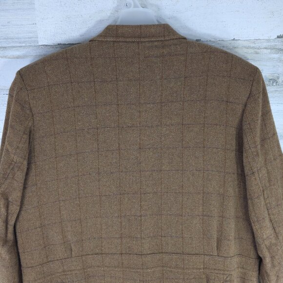 VINTAGE LL BEAN COAT MEN'S SZ LARGE BROWN JACKET PARKA QUILTED CHECK THINSULATE - Picture 6 of 16